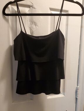 Black Tiered Cami Tank Top - Women